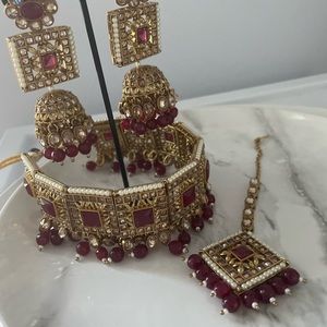 Rani Red Polki Choker Set